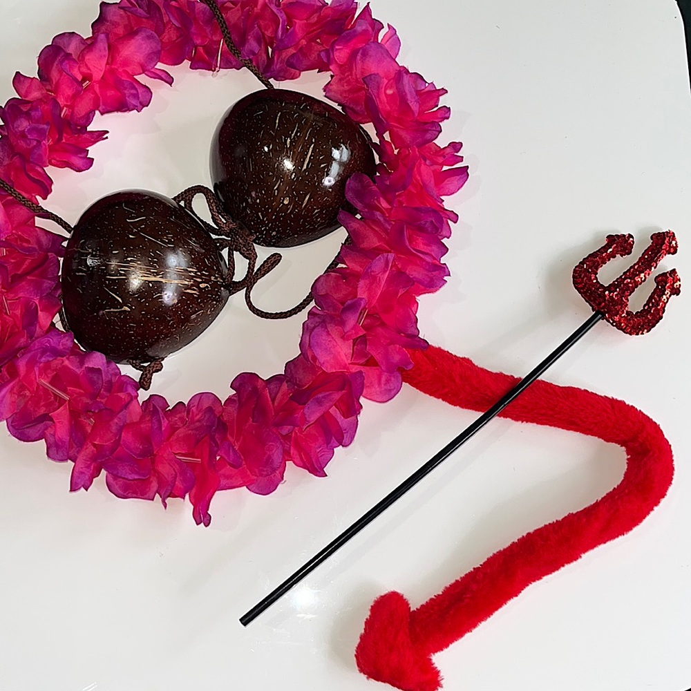 Halloween Costume /Cosplay Set - Hawaiian Luau & Devil Costumes